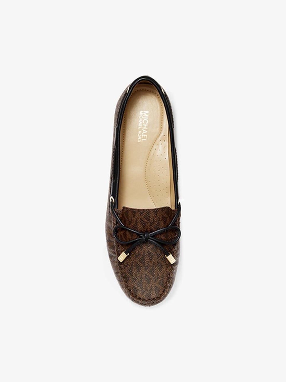 Michael Kors Sutton MK Logo Brown Driver Loafers 9M